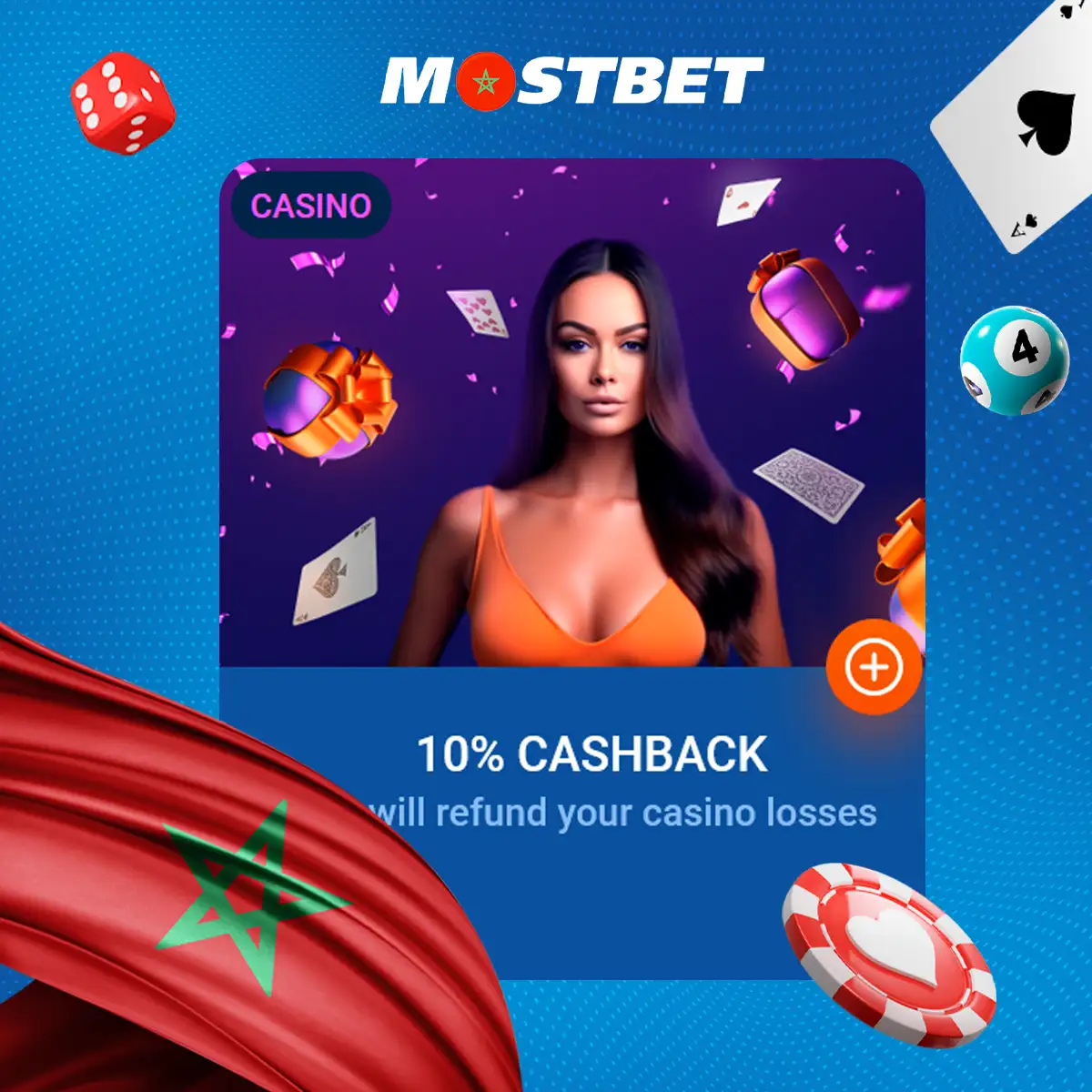 استعراض لمكافآت استرداد النقود بنسبة 10% في كازينو Mostbet.