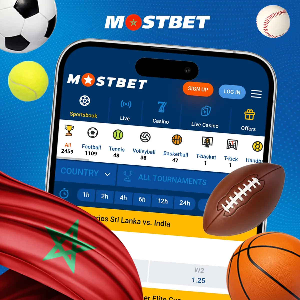 يتيح تطبيق Mostbet للمستخدمين في المغرب الوصول السهل والعملي إلى خدمات المراهنة والقمار مباشرة من هواتفهم المحمولة، بغض النظر عن مكان تواجدهم. تم تصميم هذا التطبيق خصيصًا للأجهزة التي تعمل بأنظمة أندرويد وiOS. ويحتوي على دعم للغات متعددة وطرق دفع متنوعة، بالإضافة إلى إمكانية الوصول الفوري لدعم العملاء.