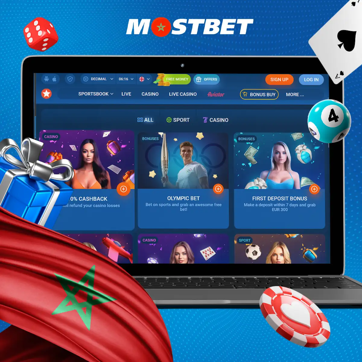 تقديم لمحة موجزة عن مكافأة الترحيب المخصصة لألعاب الكازينو في Mostbet.